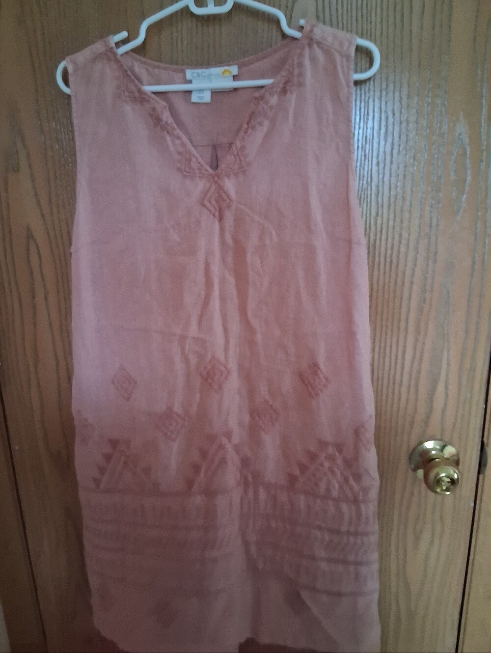 C&C California Linen Dress in Dusty Rose